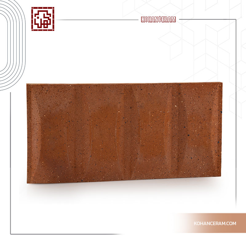 284 آجر دیواره سمیرم کد3 طرح محدب سایز 2/7×40×20 - تصویر 1