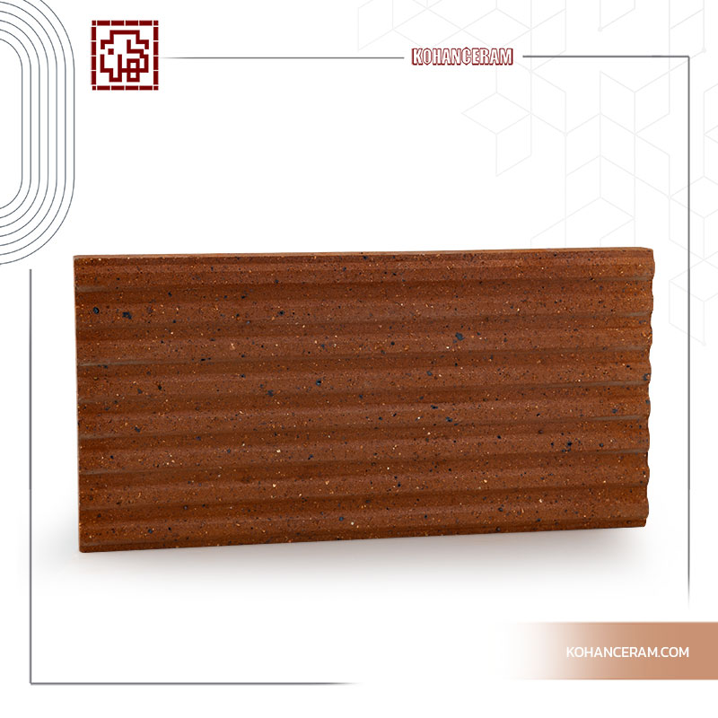290 آجر دیواره سمیرم کد3 طرح شیاری سایز 2/7×40×20 - تصویر 1